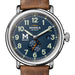 Morehouse College Shinola Watch, The Runwell Automatic 45 mm Blue Dial and British Tan Strap at M.LaHart & Co.