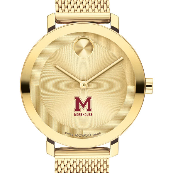 Morehouse College Women&#39;s Movado Bold Gold with Mesh Bracelet Shot #1