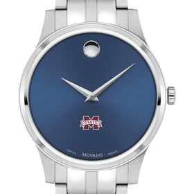 MS State Men&#39;s Movado Collection Stainless Steel Watch with Blue Dial Shot #1