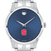 NC State Men's Movado Collection Stainless Steel Watch with Blue Dial