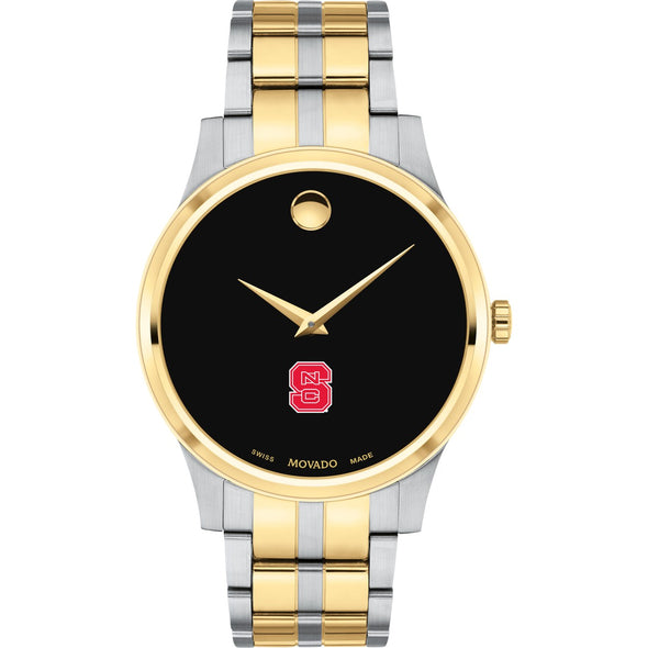 NC State Men&#39;s Movado Collection Two-Tone Watch with Black Dial Shot #2