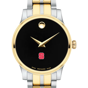 NC State Women&#39;s Movado Collection Two-Tone Watch with Black Dial Shot #1