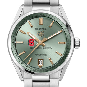 NC State Women&#39;s TAG Heuer Steel Carrera with Green Dial Shot #1