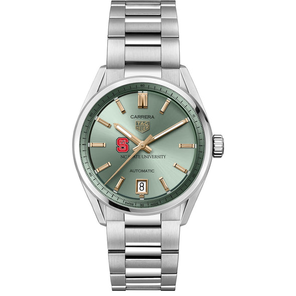 NC State Women&#39;s TAG Heuer Steel Carrera with Green Dial Shot #2