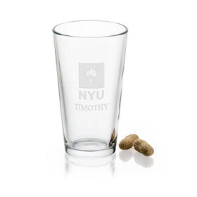 New York University 16 oz Pint Glass Shot #1