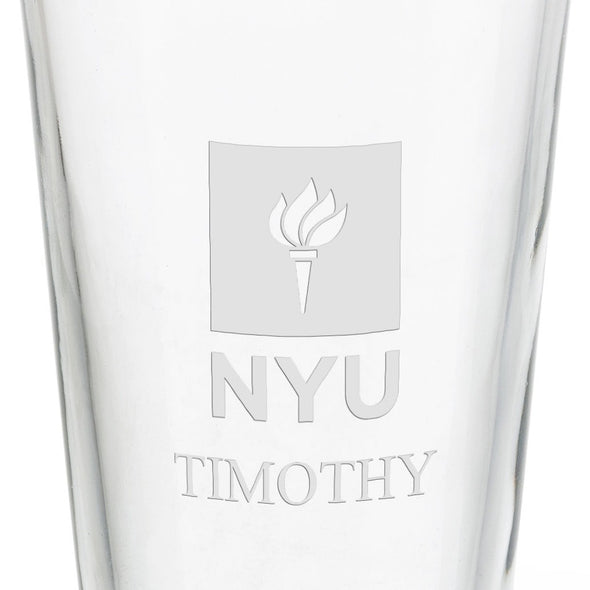 New York University 16 oz Pint Glass Shot #3