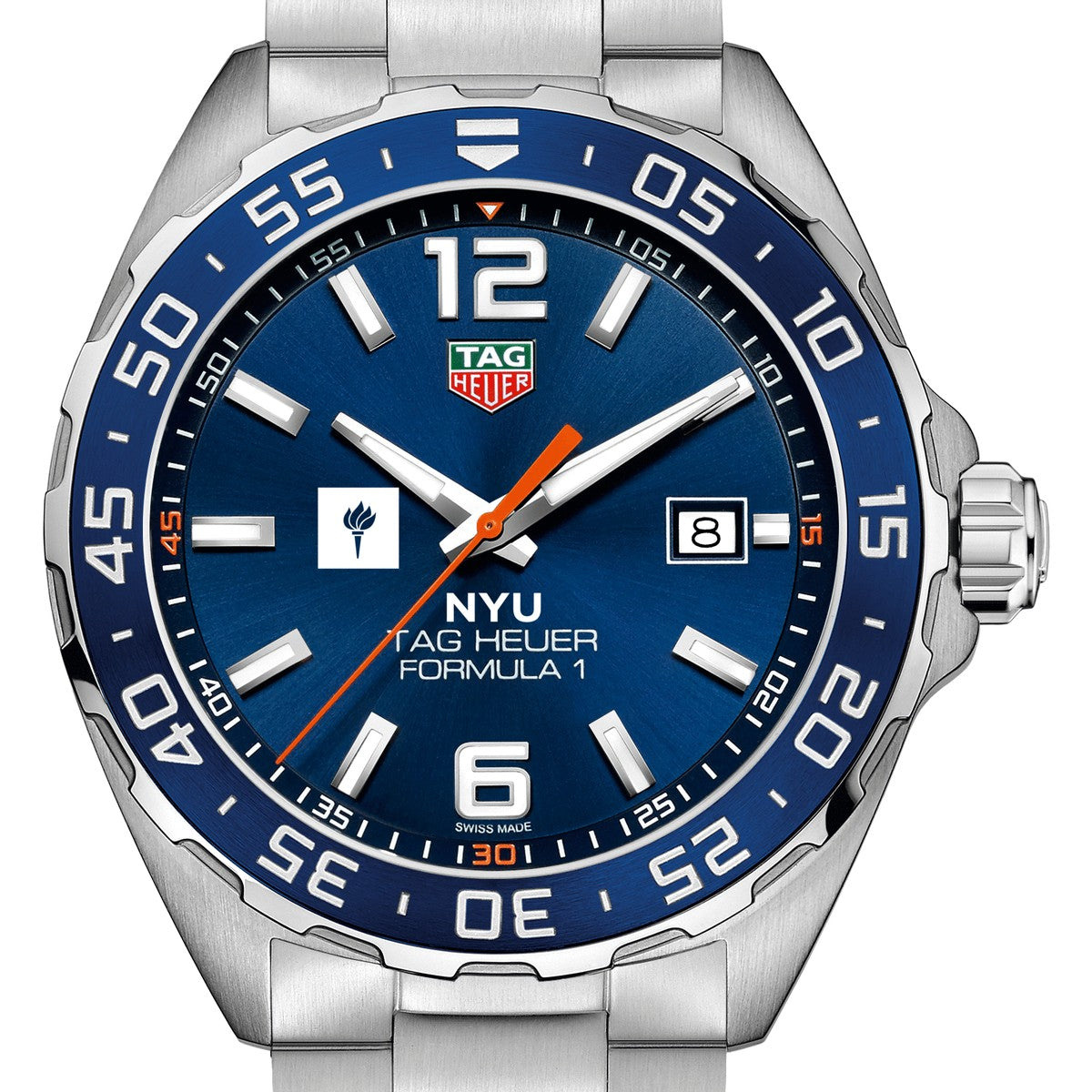 New York University Men s TAG Heuer Formula 1 with Blue Dial Bezel