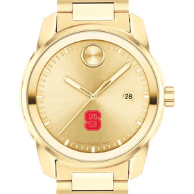 North Carolina State Men&#39;s Movado BOLD Gold with Date Window Shot #1