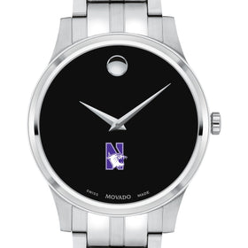 Northwestern Men&#39;s Movado Collection Stainless Steel Watch with Black Dial Shot #1