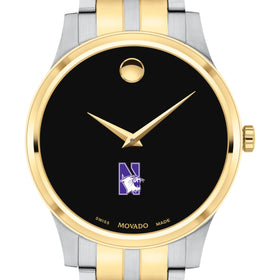 Northwestern Men&#39;s Movado Collection Two-Tone Watch with Black Dial Shot #1