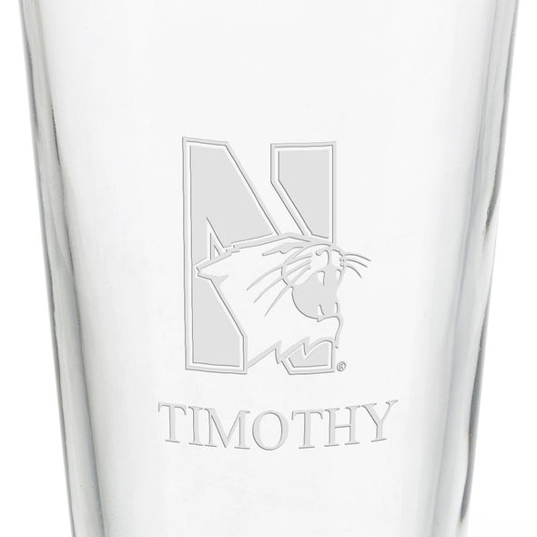 Northwestern University 16 oz Pint Glass Shot #3