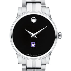 Northwestern Women&#39;s Movado Stainless Steel Watch with Black Dial Shot #1