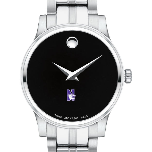 Northwestern Women&#39;s Movado Stainless Steel Watch with Black Dial Shot #1