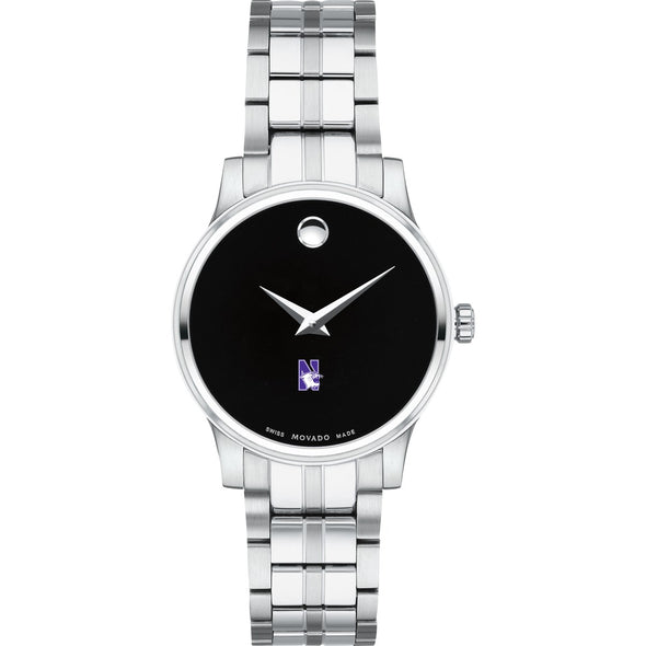 Northwestern Women&#39;s Movado Stainless Steel Watch with Black Dial Shot #2