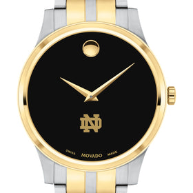 Notre Dame Men&#39;s Movado Collection Two-Tone Watch with Black Dial Shot #1