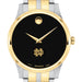 Notre Dame Men's Movado Collection Two-Tone Watch with Black Dial