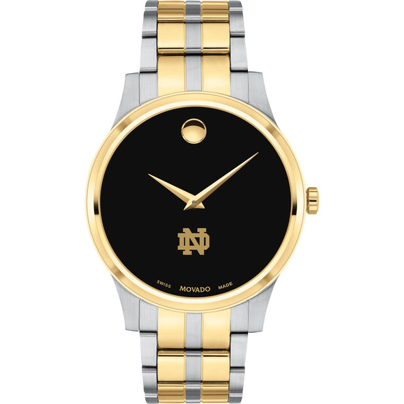 Notre Dame Men&#39;s Movado Collection Two-Tone Watch with Black Dial Shot #2