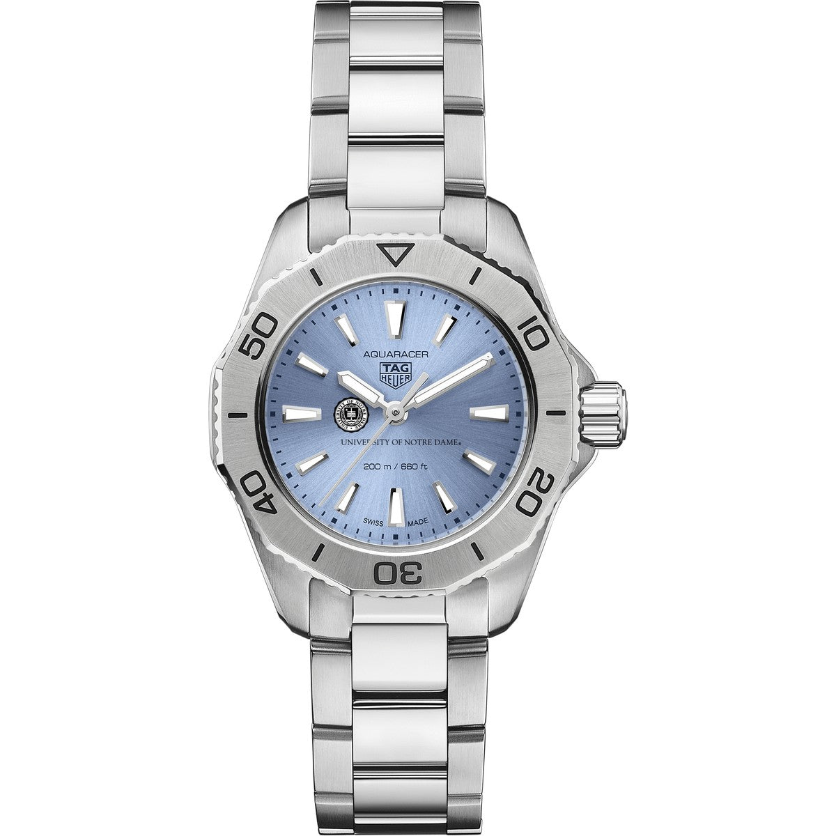 Notre Dame Women s TAG Heuer Steel Aquaracer with Blue Sunray Dial