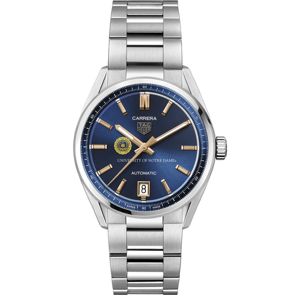 Notre Dame Women&#39;s TAG Heuer Steel Carrera with Blue Dial Shot #2