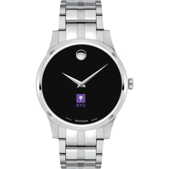 NYU Men&#39;s Movado Collection Stainless Steel Watch with Black Dial Shot #2