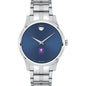 NYU Men's Movado Collection Stainless Steel Watch with Blue Dial Shot #2