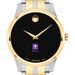 NYU Men's Movado Collection Two-Tone Watch with Black Dial