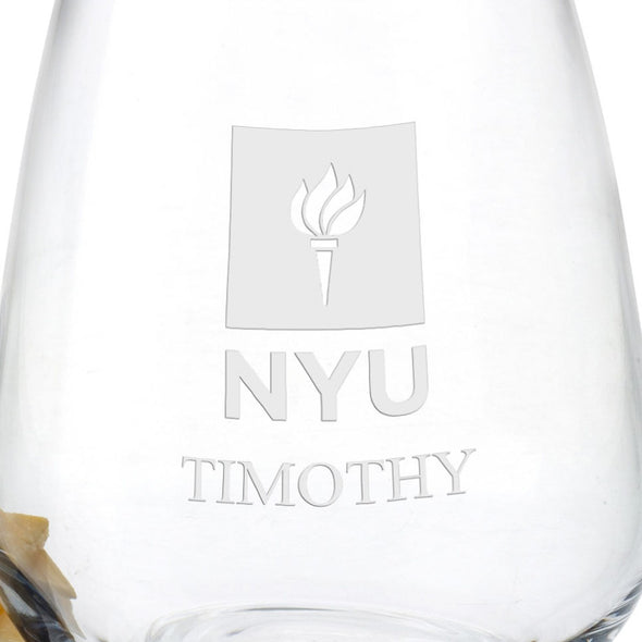 NYU Stemless Wine Glasses Shot #3