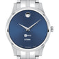 NYU Stern Men's Movado Collection Stainless Steel Watch with Blue Dial Shot #1