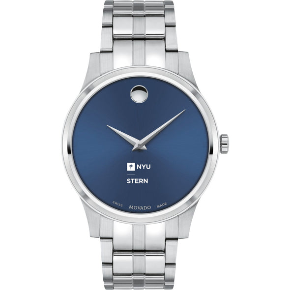 NYU Stern Men&#39;s Movado Collection Stainless Steel Watch with Blue Dial Shot #2