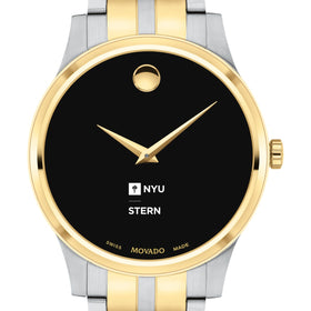 NYU Stern Men&#39;s Movado Collection Two-Tone Watch with Black Dial Shot #1