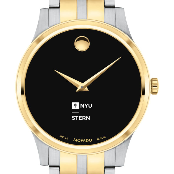 NYU Stern Men&#39;s Movado Collection Two-Tone Watch with Black Dial Shot #1