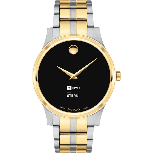 NYU Stern Men&#39;s Movado Collection Two-Tone Watch with Black Dial Shot #2