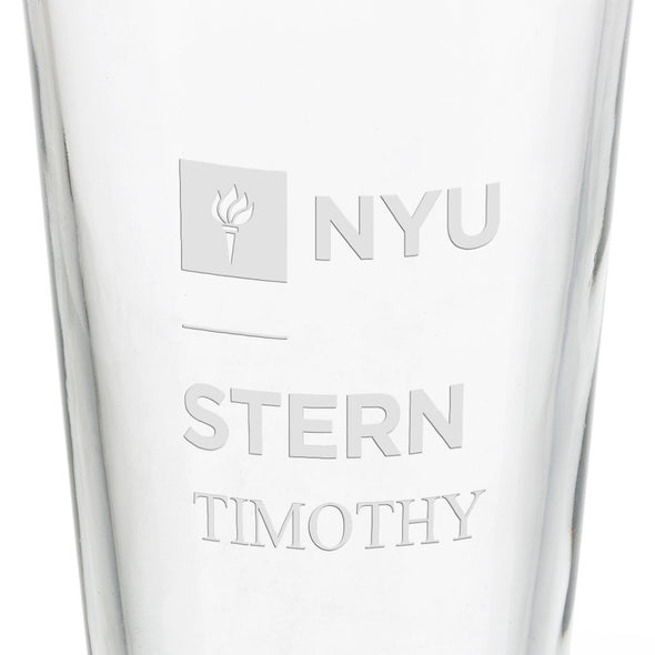 NYU Stern School of Business 16 oz Pint Glass Shot #3