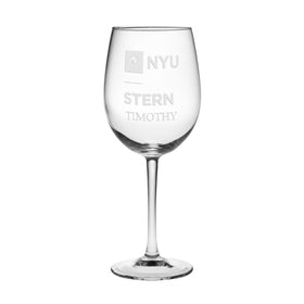 NYU Stern School of Business Red Wine Glasses - Made in the USA Shot #1