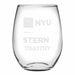 NYU Stern Stemless Wine Glasses Made in the USA