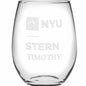 NYU Stern Stemless Wine Glasses Made in the USA Shot #2