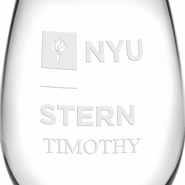 NYU Stern Stemless Wine Glasses Made in the USA Shot #3