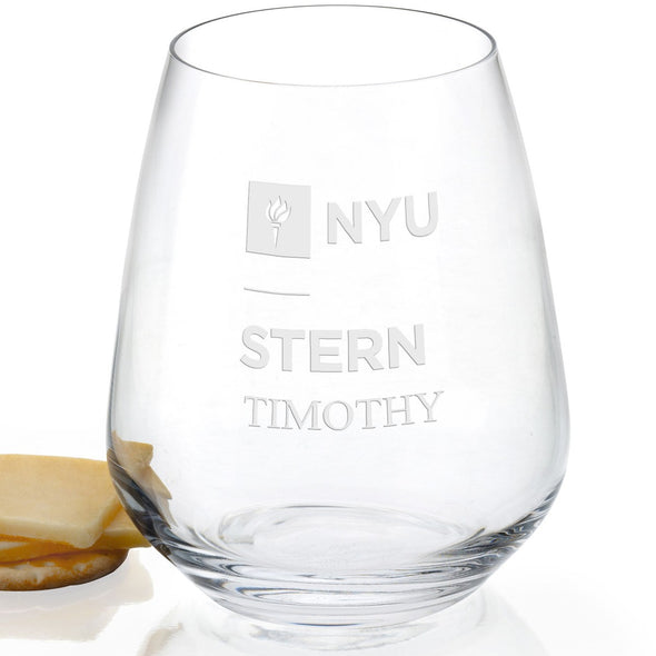 NYU Stern Stemless Wine Glasses Shot #2