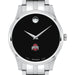 Ohio State Men's Movado Collection Stainless Steel Watch with Black Dial