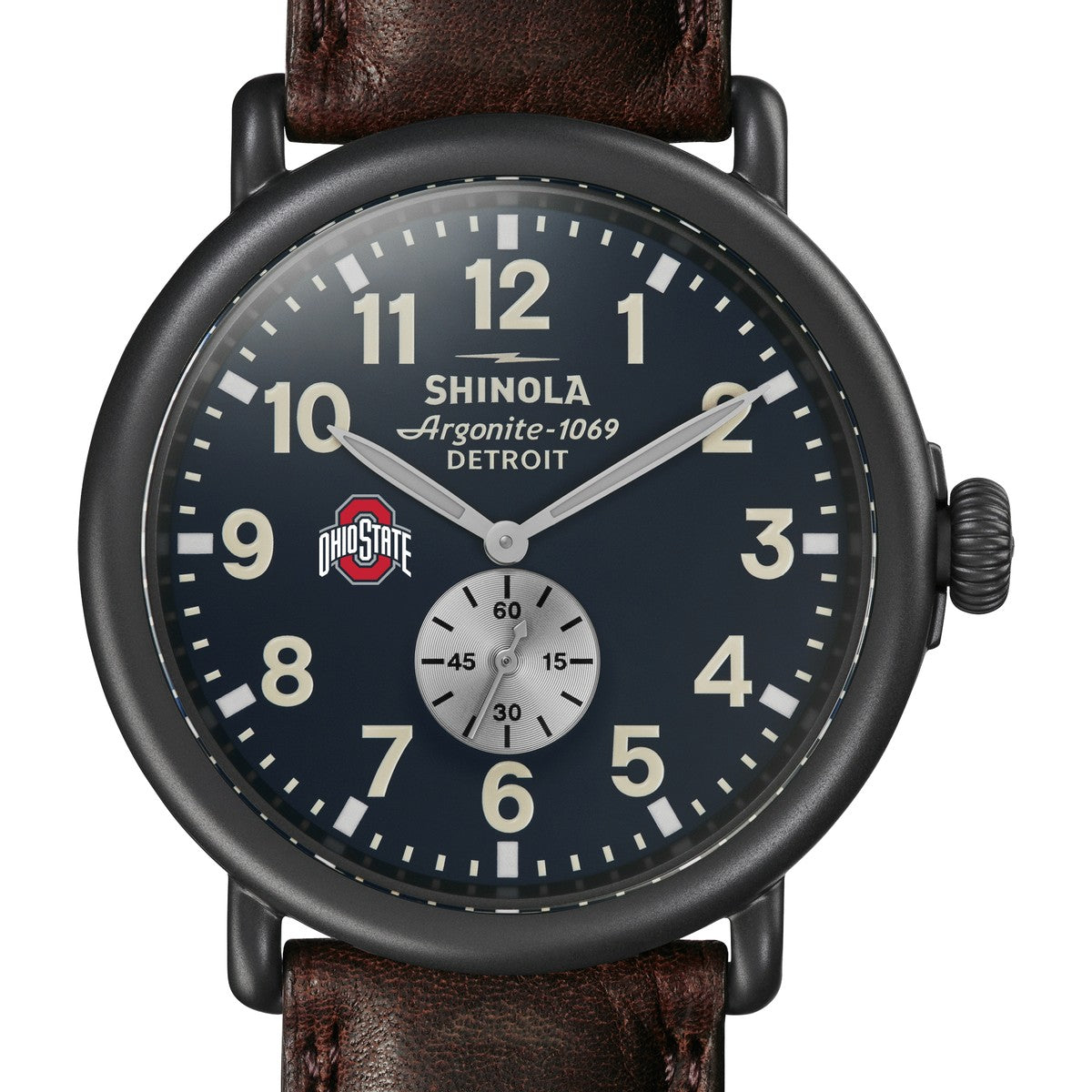 Ohio State Shinola Watch, The Runwell 47 mm Midnight Blue Dial