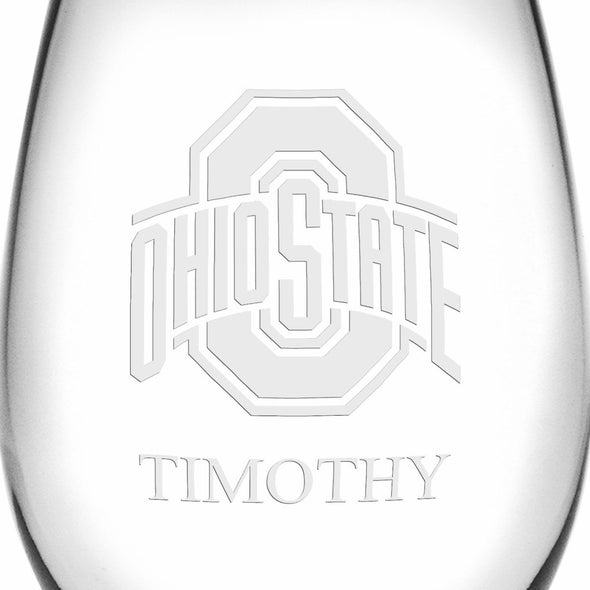 Ohio State Stemless Wine Glasses Made in the USA Shot #3