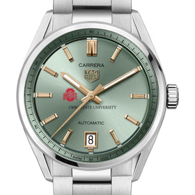 Ohio State Women&#39;s TAG Heuer Steel Carrera with Green Dial Shot #1