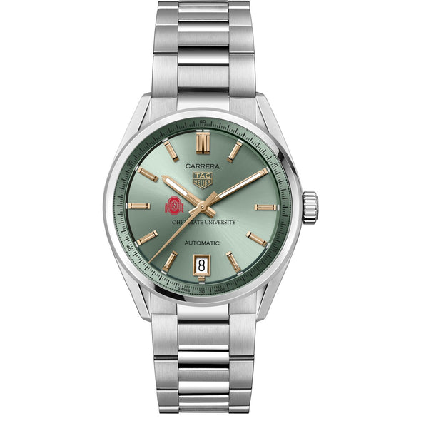 Ohio State Women&#39;s TAG Heuer Steel Carrera with Green Dial Shot #2