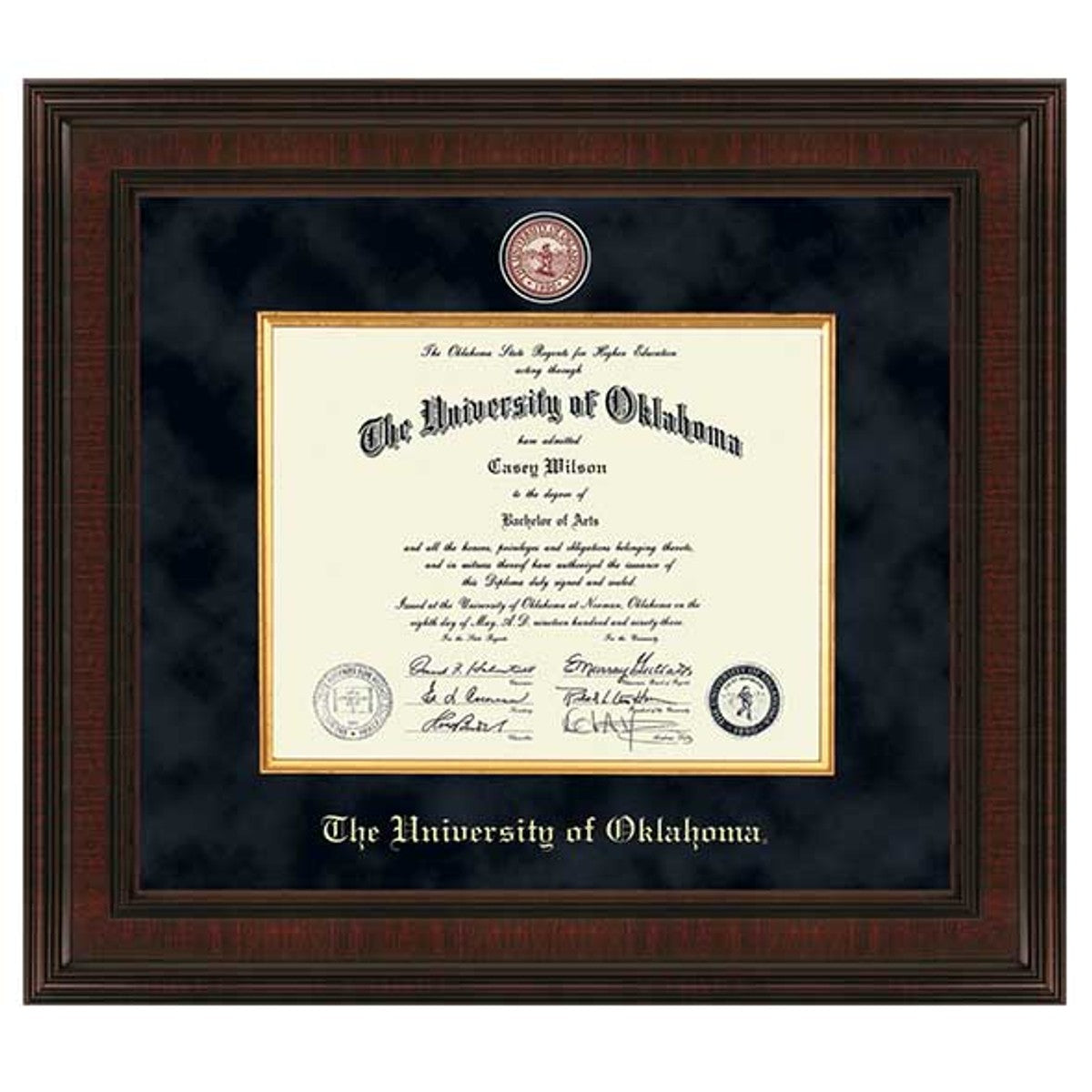 Oklahoma Bachelor's/Master's Diploma Frame - Excelsior Graduation Gift ...