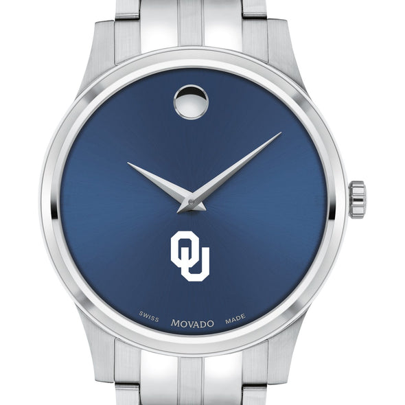 Oklahoma Men&#39;s Movado Collection Stainless Steel Watch with Blue Dial Shot #1