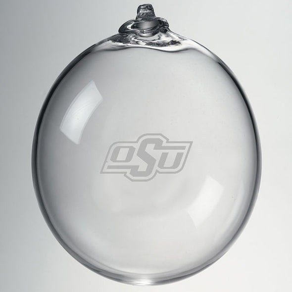 Oklahoma State Glass Ornament by Simon Pearce Shot #2