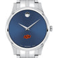 Oklahoma State Men's Movado Collection Stainless Steel Watch with Blue Dial Shot #1