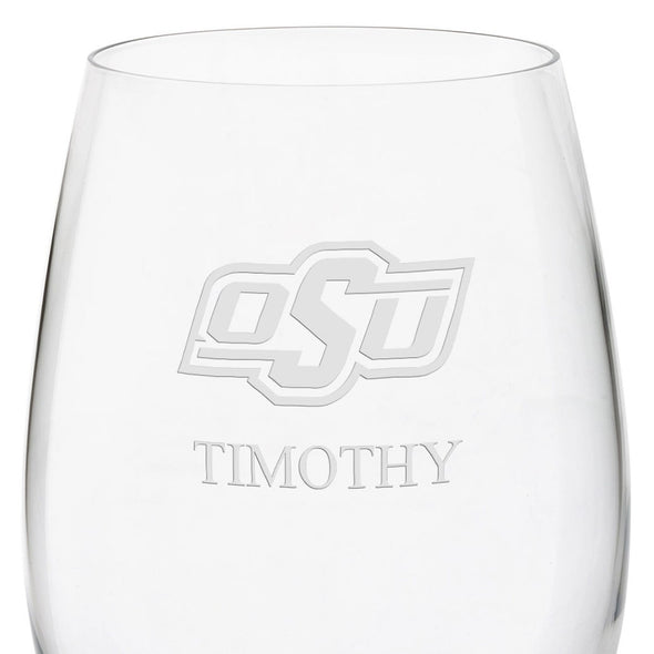 Oklahoma State Red Wine Glasses Shot #3