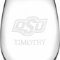 Oklahoma State Stemless Wine Glasses Made in the USA Shot #3