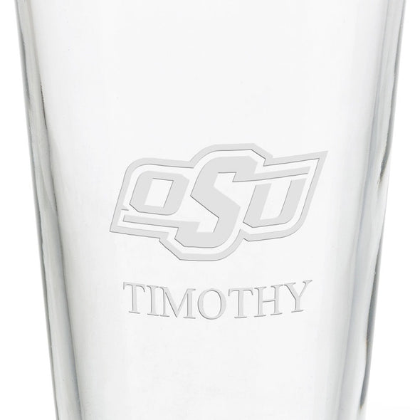 Oklahoma State University 16 oz Pint Glass Shot #3